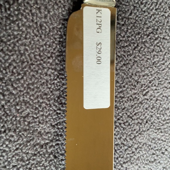 Cake Knife Enamelware & Crystal Server Slicer - Picture 9 of 11